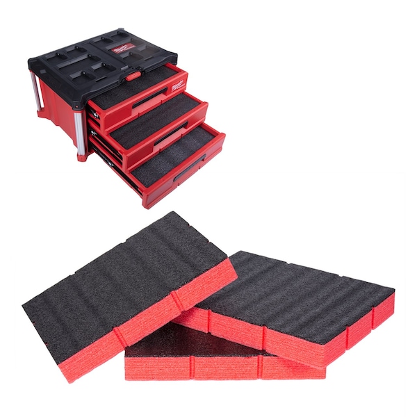 Replacement Foam for Milwaukee PACKOUT 48-22-8443 3 Piece Foam Kit
